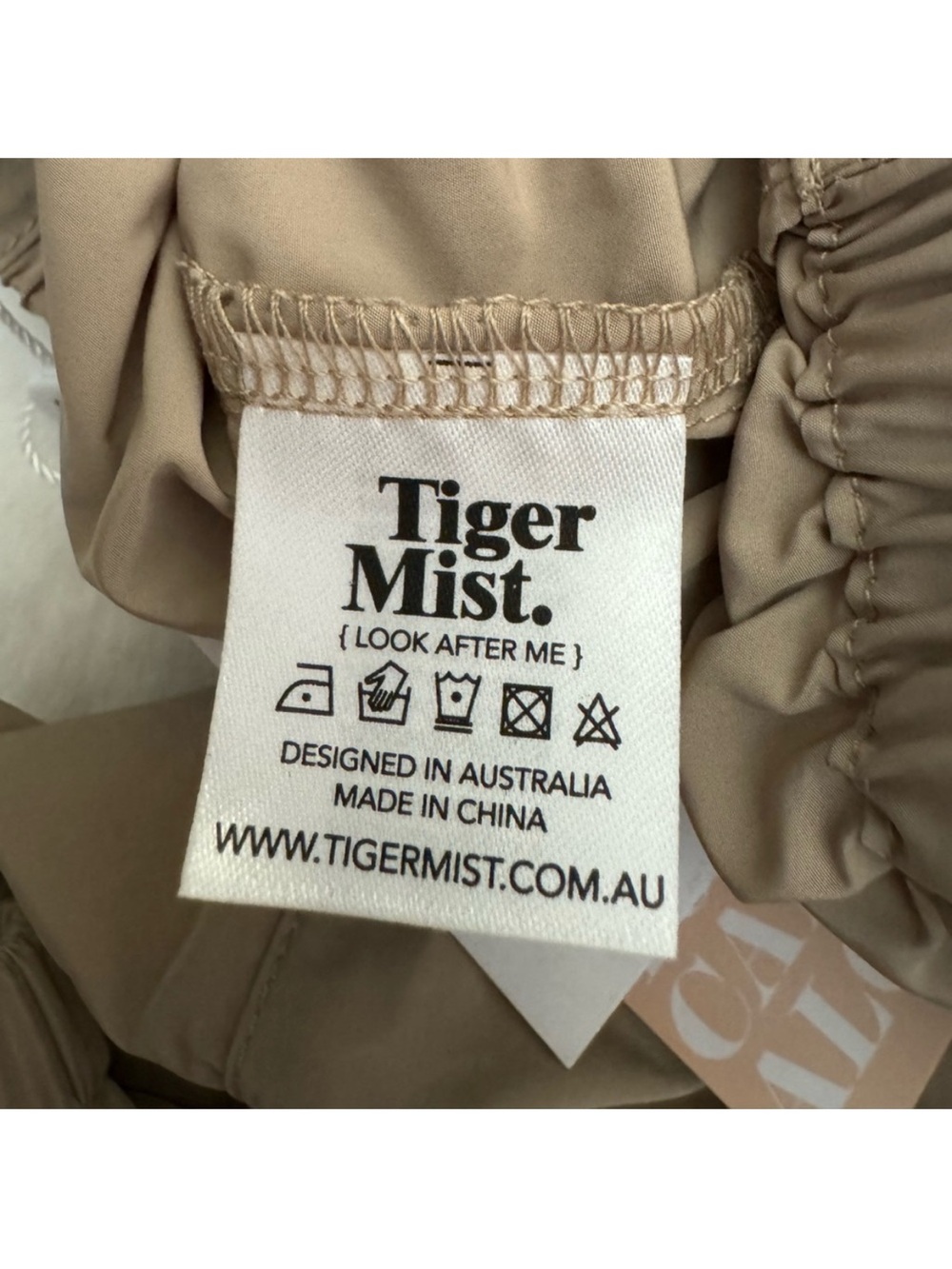 NEW Tiger Mist low rise tan/beige trinity cargo parachute lightweight pants - Picture 9 of 10